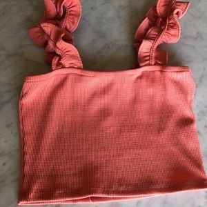 ZARA CORAL CROP TOP